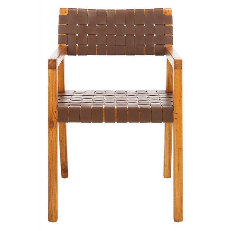 Safavieh - Cire Leather Dining Chair - Cognac - Natural - DCH4004B