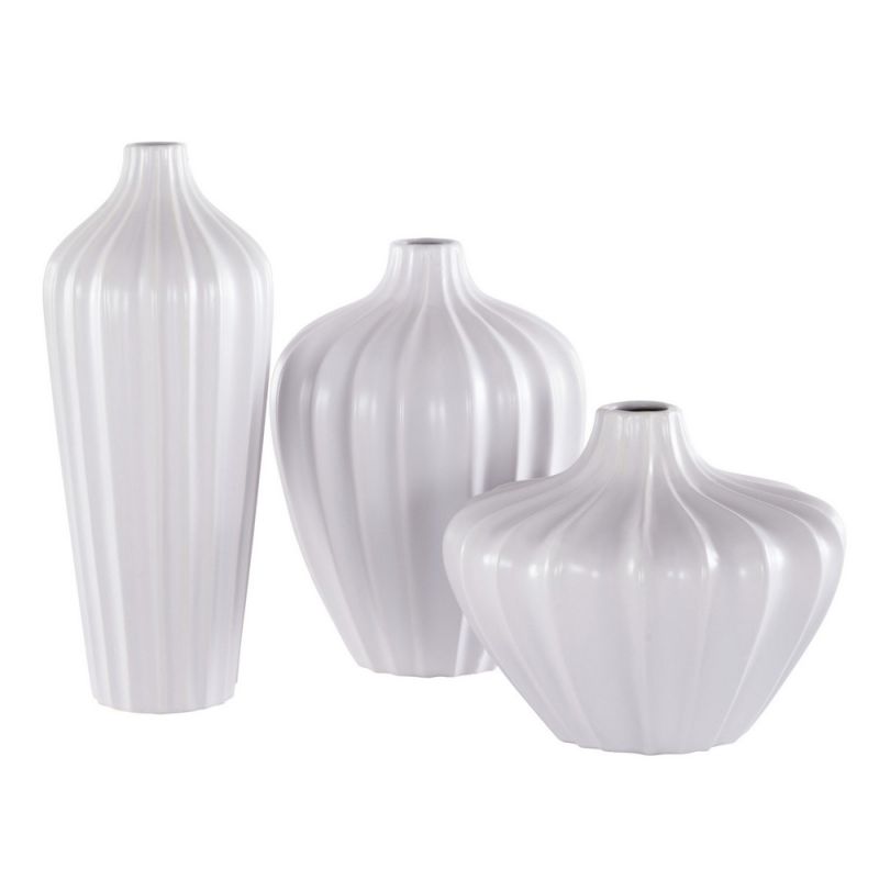 Safavieh - Clea Ceramic Vase - Ivory - RDC4018A-SET3