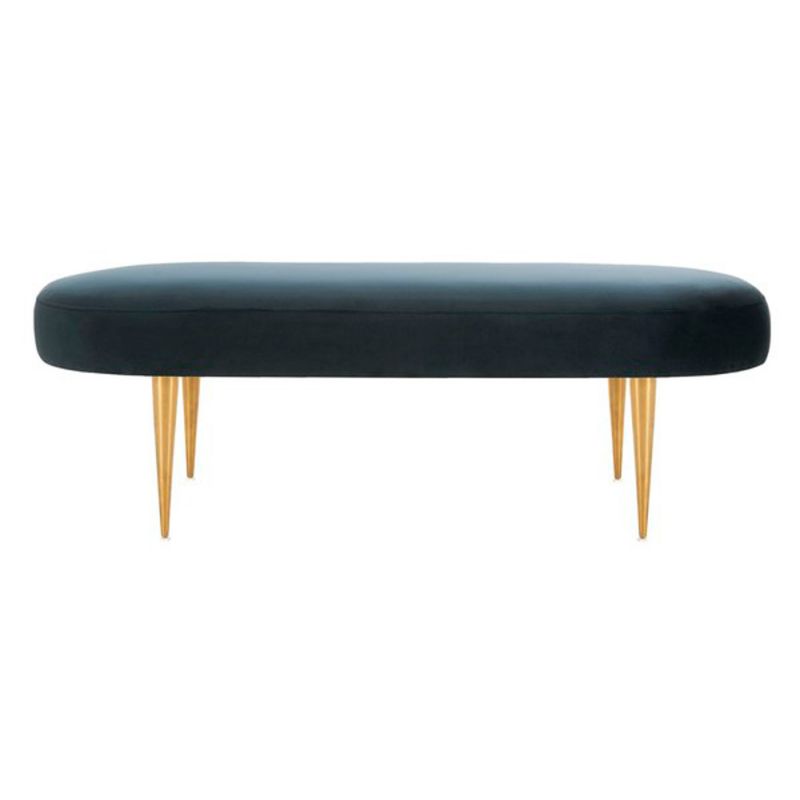 Safavieh - Couture - Corinne Oval Bench - Navy - Gold - SFV4704B