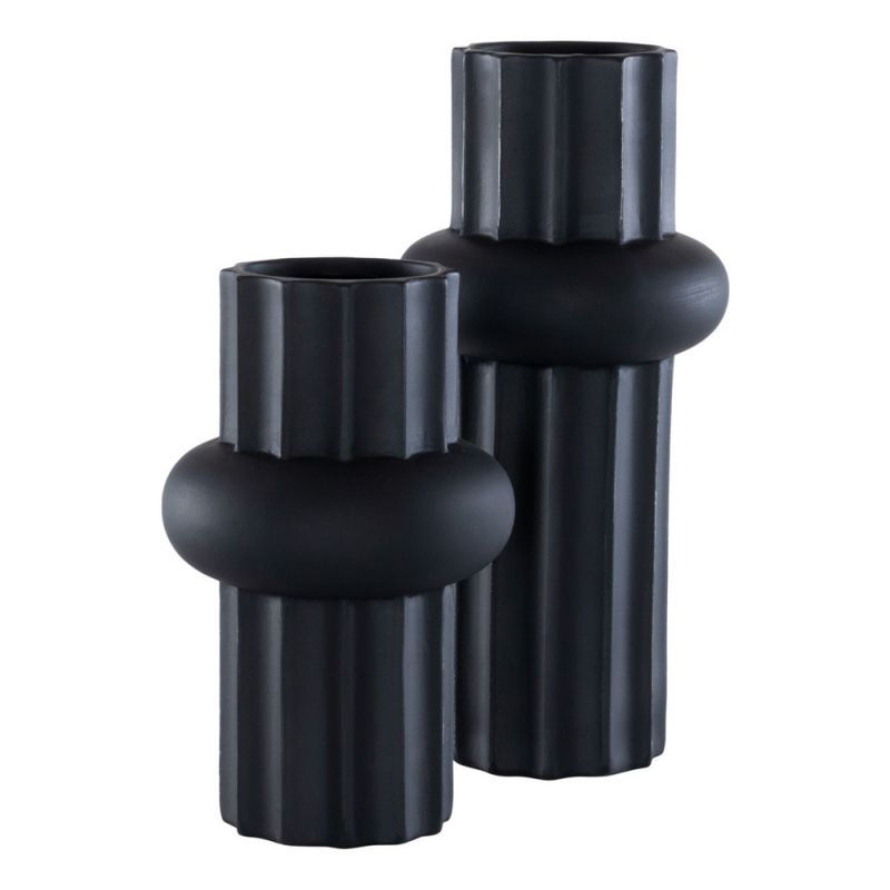 Safavieh - Croix Ceramic Vase - Antique Black  (Set of 2) - RDC4020B-SET2