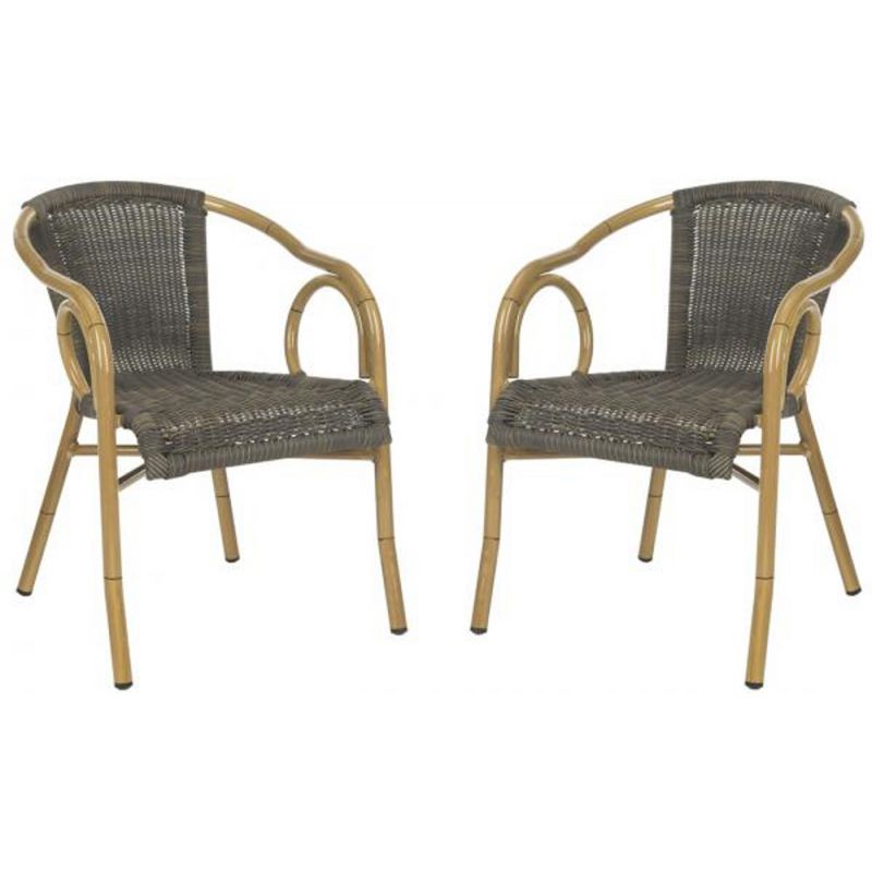 Safavieh - Dagny Arm Chair - Chocolate  (Set of 2) - PAT4000A-SET2