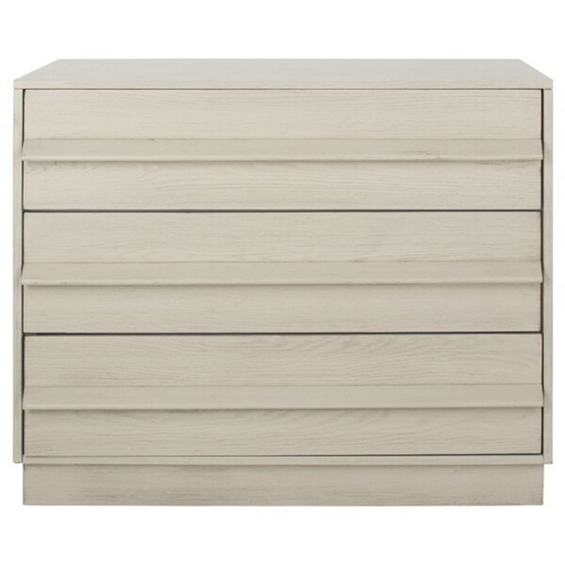 Safavieh - Couture - Deirdra 3 Drawer Wood Chest - White Washed - SFV2138A