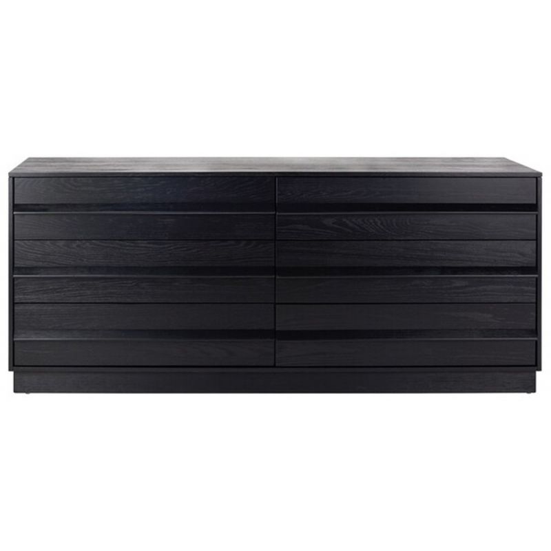 Safavieh - Couture - Deirdra 6 Drawer Wood Dresser - Black - SFV2139B