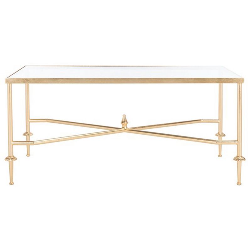 Safavieh - Couture - Devi Gold Leaf Coffee Table - Gold - AMH8332A