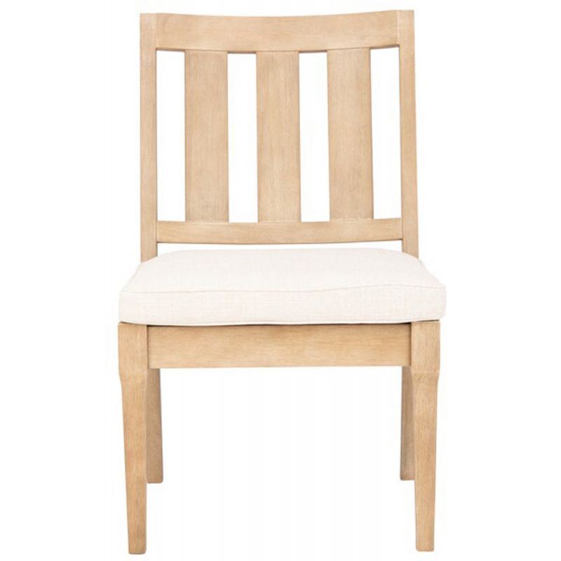 Safavieh - Couture - Dominica Outdoor Dining Chair - Natural - White  (Set of 2) - CPT1018A-SET2