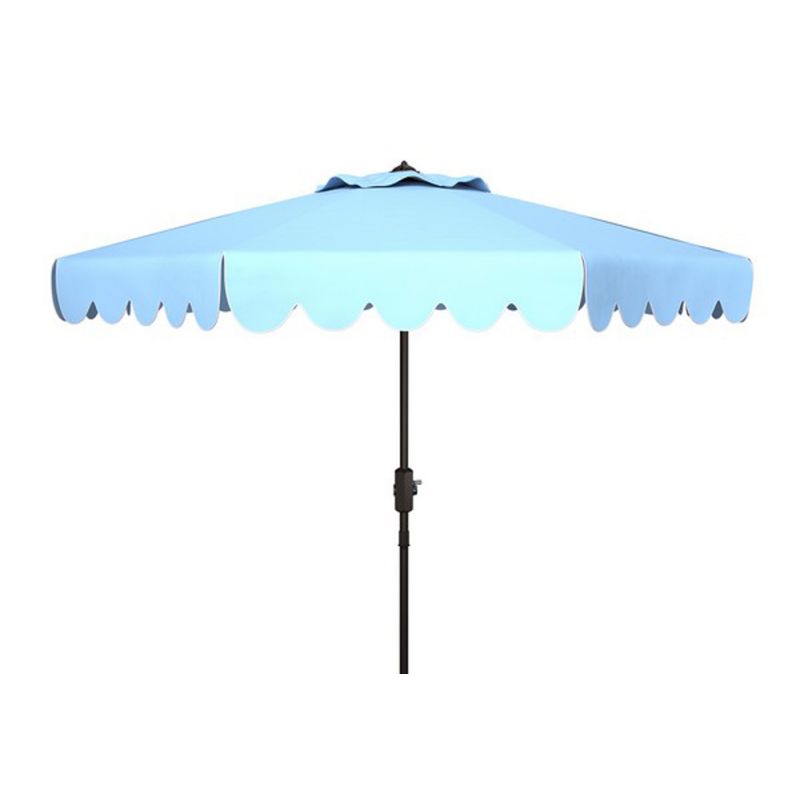 Safavieh - Dorinda 9Ft Crank Umbrella - Baby Blue - White - PAT8010U