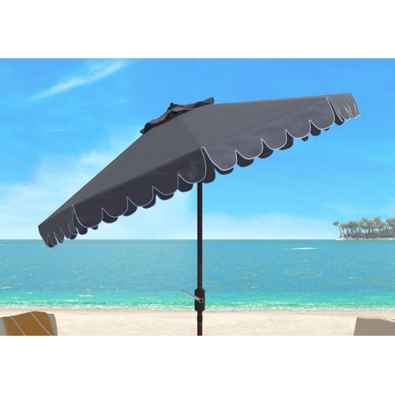 Safavieh - Dorinda 9Ft Crank Umbrella - Taupe - White - PAT8010B