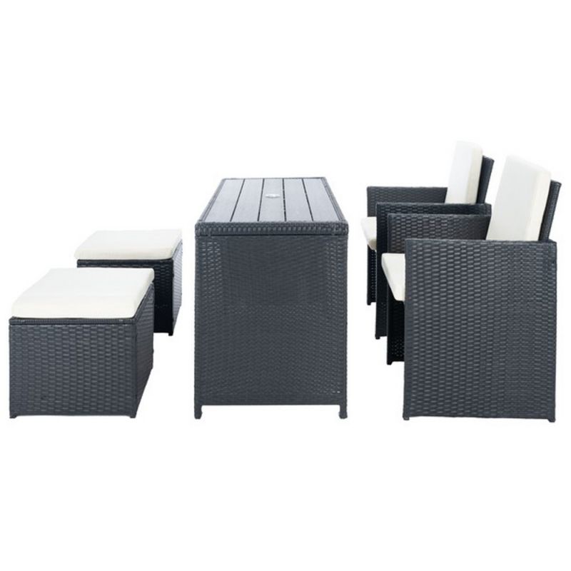 Safavieh - Dranda 5 Pc Dining Set - Black - Beige - PAT9023A