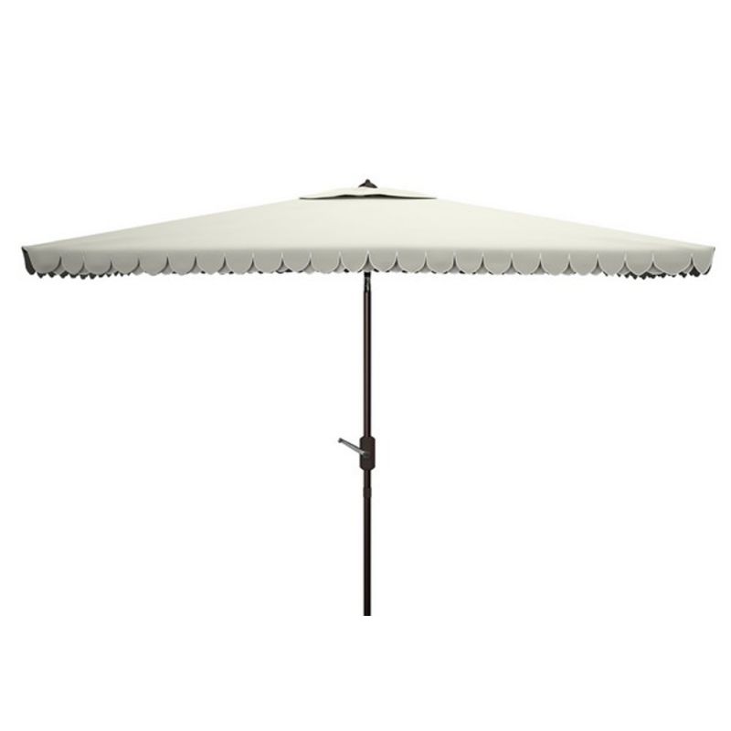 Safavieh - Elegant 6.5X10 Rect Umbrella - Beige - White - PAT8306C