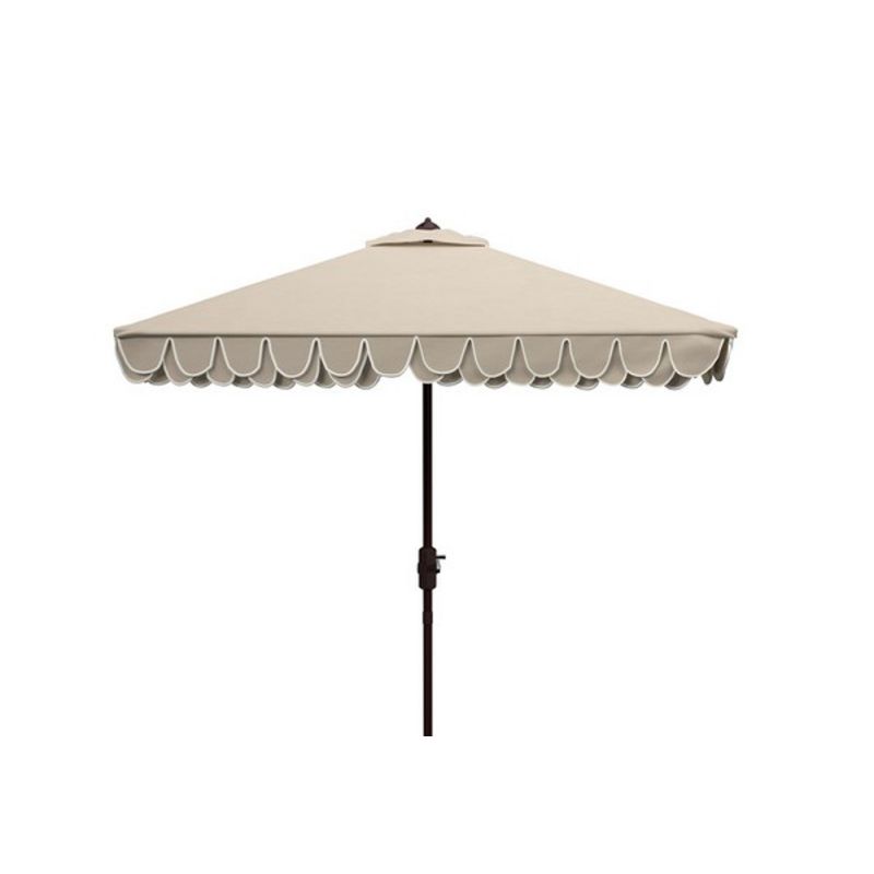 Safavieh - Elegant 7.5' Square Umbrella - Beige - White - PAT8406C