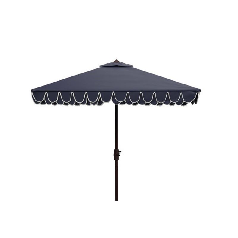Safavieh - Elegant 7.5' Square Umbrella - Navy - White - PAT8406A