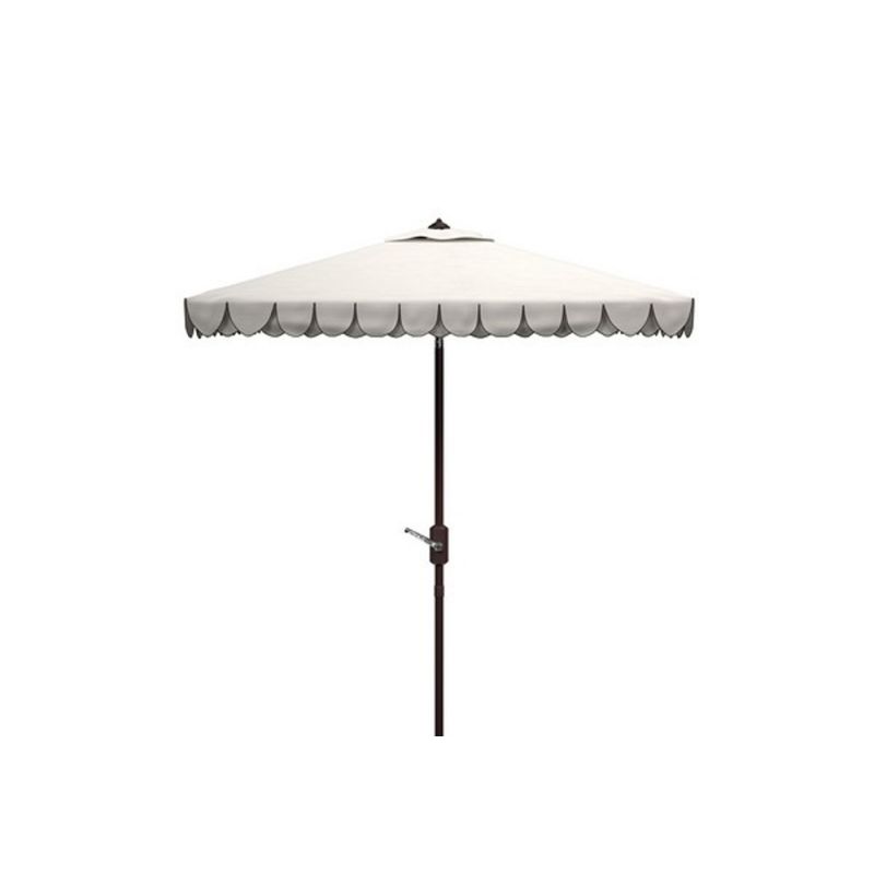 Safavieh - Elegant 7.5' Square Umbrella - White - Black - PAT8406E