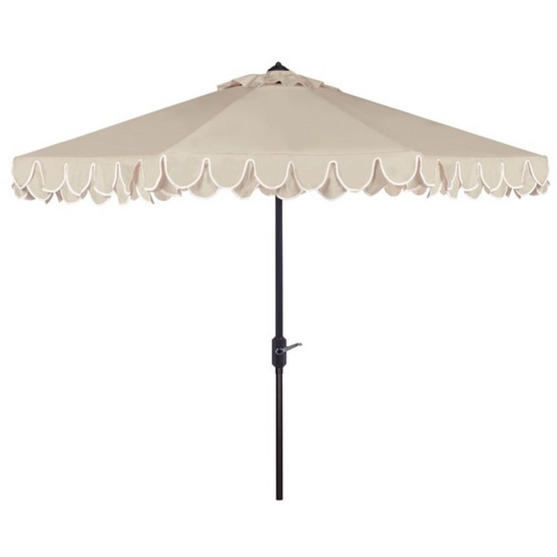Safavieh - Elegant Valance 11Ft Umbrella - Beige - White - PAT8106C