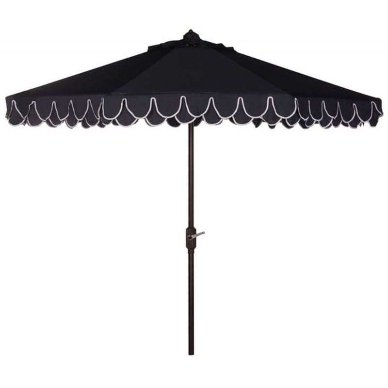 Safavieh - Elegant Valance 11Ft Umbrella - Navy - White - PAT8106A