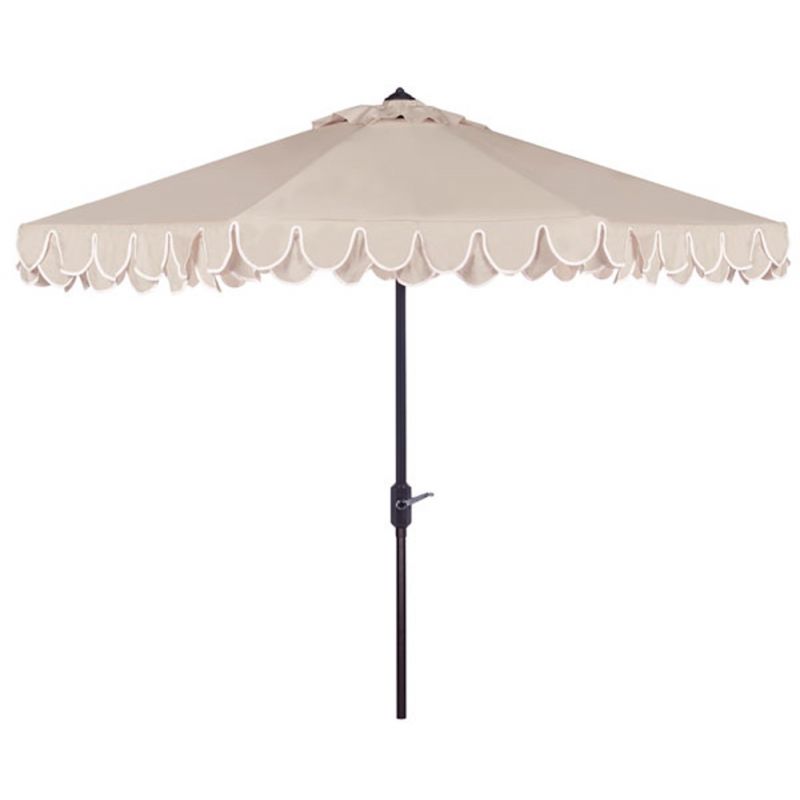Safavieh - Elegant Valance 9Ft Umbrella - Beige - White - PAT8006C