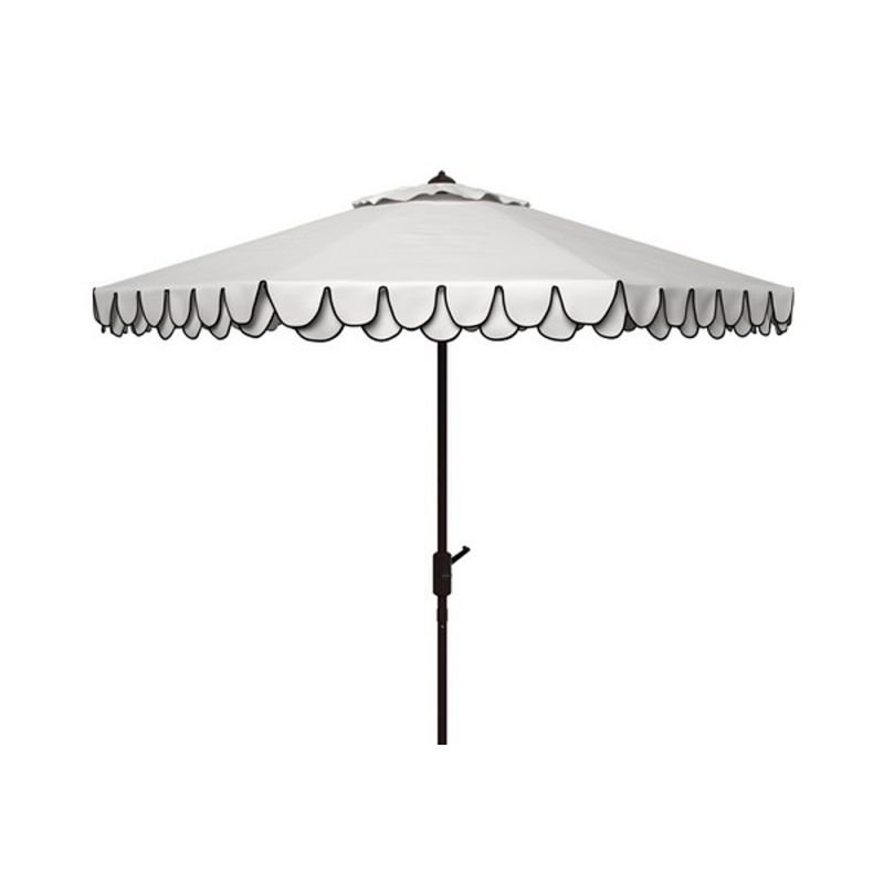 Safavieh - Elegant Valance 9Ft Umbrella - White - Navy - PAT8006F