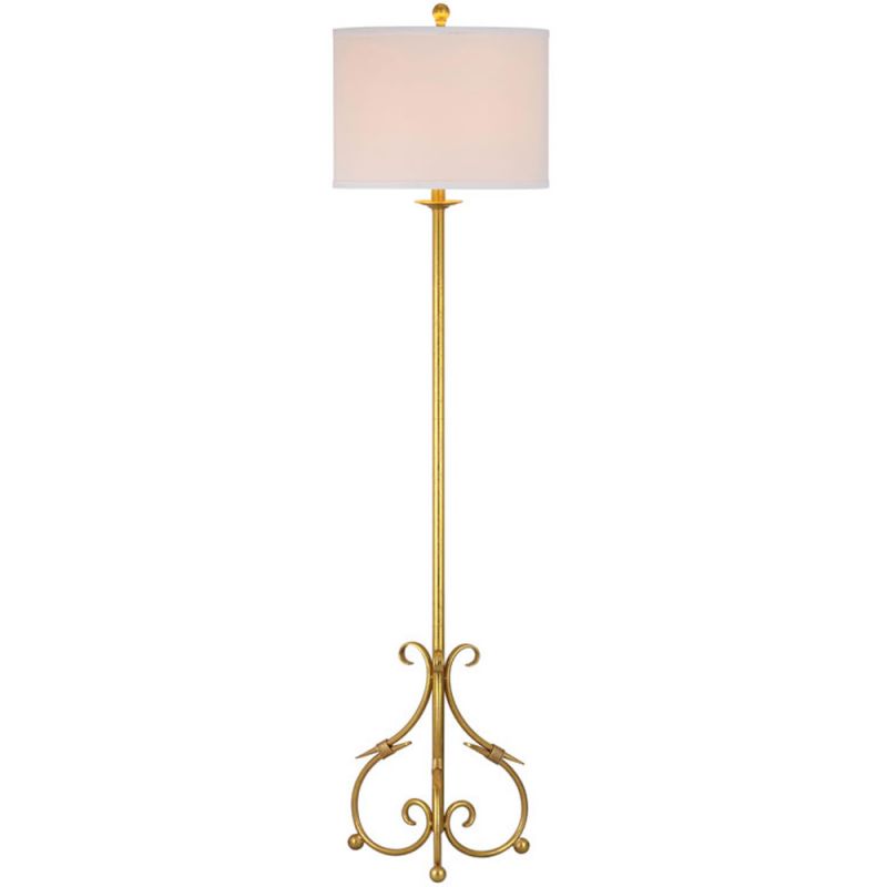 Safavieh - Elisa Baroque Floor Lamp - Gold - LIT4346A