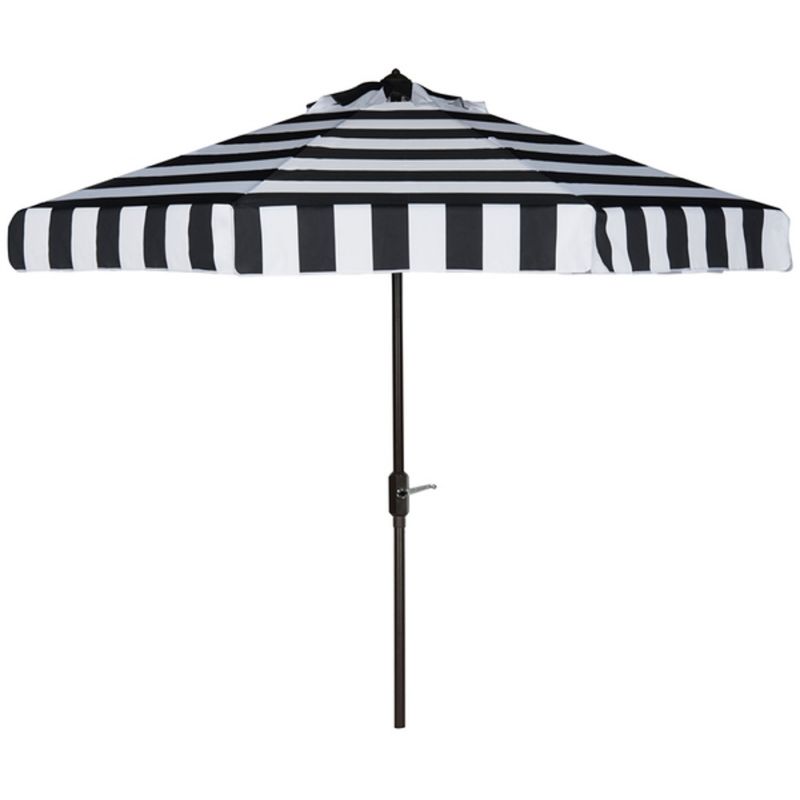 Safavieh - Elsa Fashion Line 9Ft Umbrella - Black - White - PAT8003A