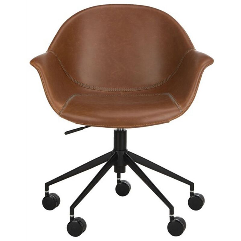Safavieh - Ember Office Chair - Cognac - Black - OCH7002B