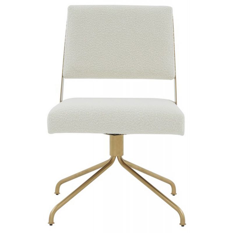 Safavieh - Couture - Emmeline Swivel Office Chair - Ivory - Gold - SFV4758G