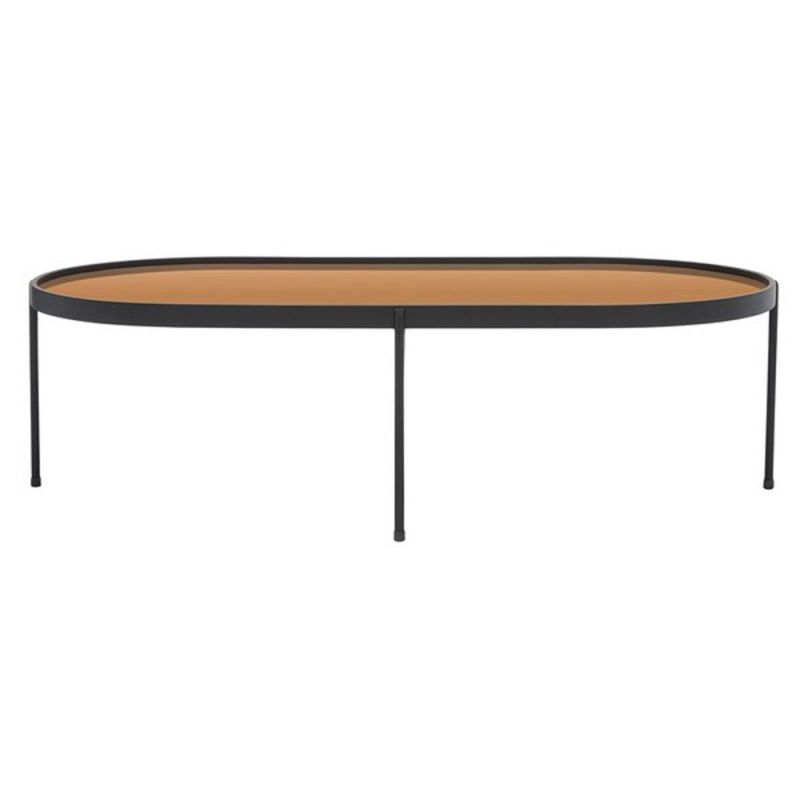 Safavieh - Emmerick Mirrored Coffee Table - Rose Gold - Black - COF4219A