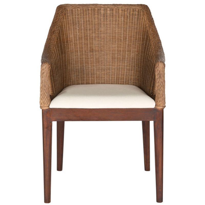 Safavieh - Enrico Arm Chair - Brown - White - SEA4016A