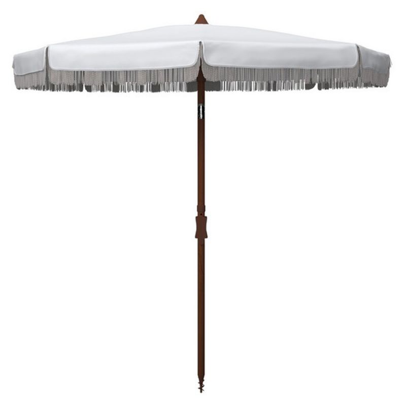 Safavieh - Estonia 6.5' Frng Bch Umbrella - White - PAT8500A