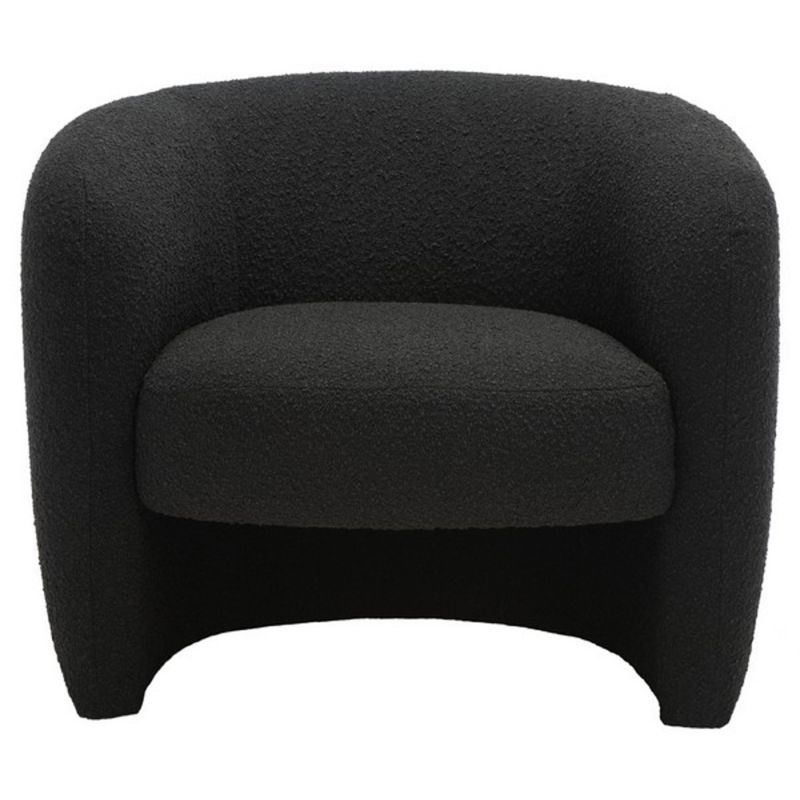 Safavieh - Couture - Everly Barrel Back Accent Chair - Black - SFV5029B