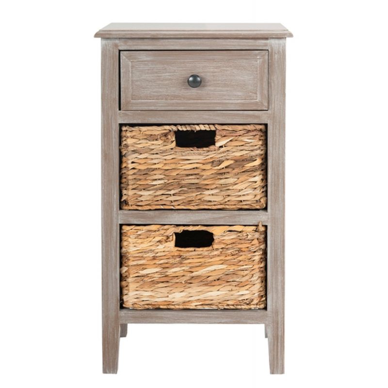 Safavieh - Everly Drawer Side Table - White Washed - AMH5743E