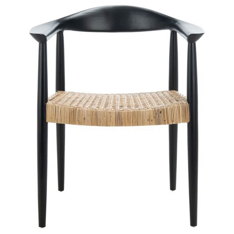 Safavieh - Eyre Rattan Peel Accent Chair - Black - Natural - ACH1008A