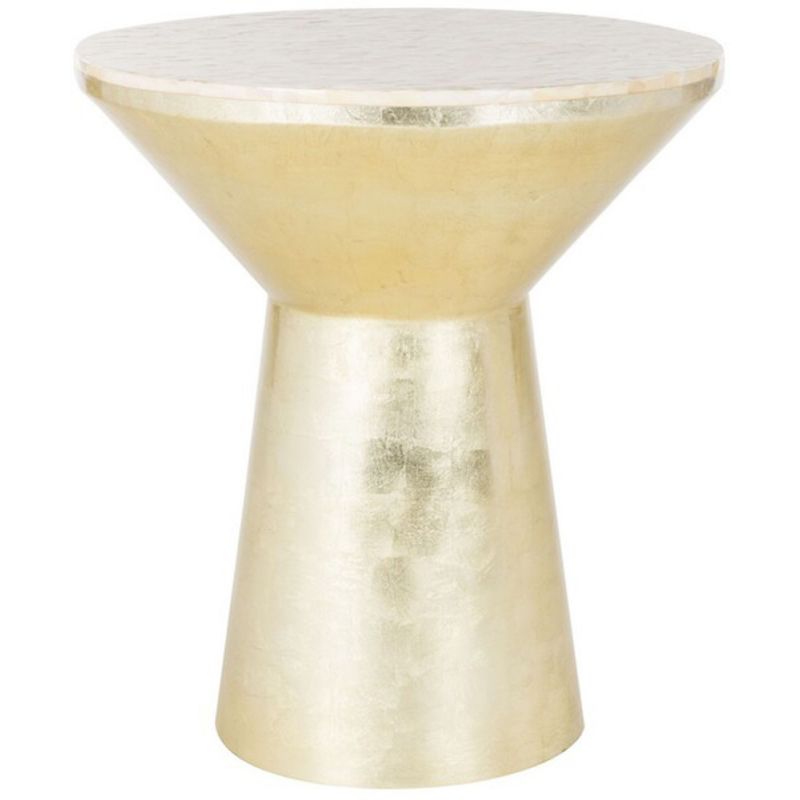 Safavieh - Fae Mosaic Top Rnd Side Table - Pink Champagne - Gold - TRB1008A