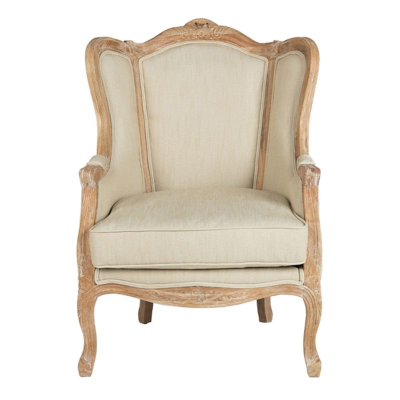 Safavieh - Couture - Fallon Wing Chair - Beige - MCR4901A