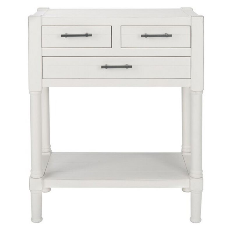 Safavieh - Filbert 3Drw Console Table - Distressed White  - CNS5717A