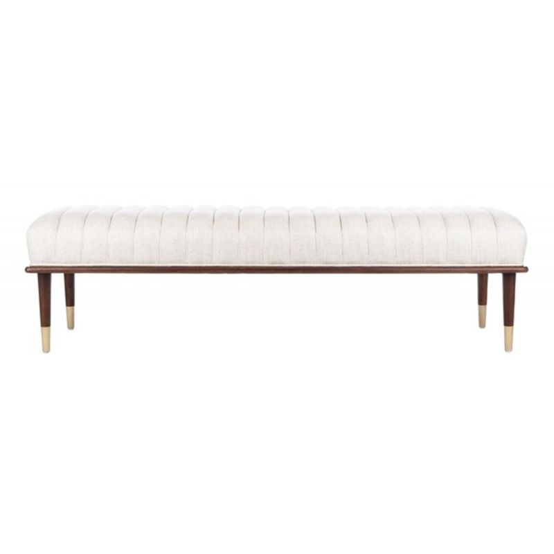 Safavieh - Couture - Flannery Mid-Century Bench - Cream - SFV9017A