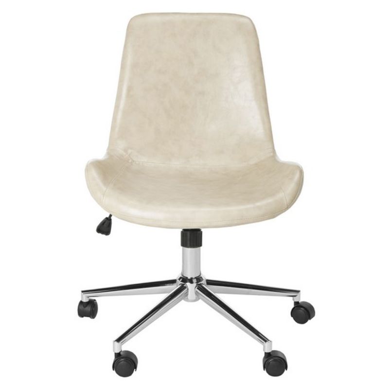 Safavieh - Fletcher Swivel Office Chair - Beige - Chrome - OCH7501B