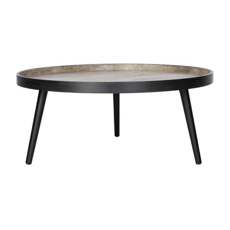 Safavieh - Fritz Tray Top Coffee Table - Light Grey - Black - COF4204B