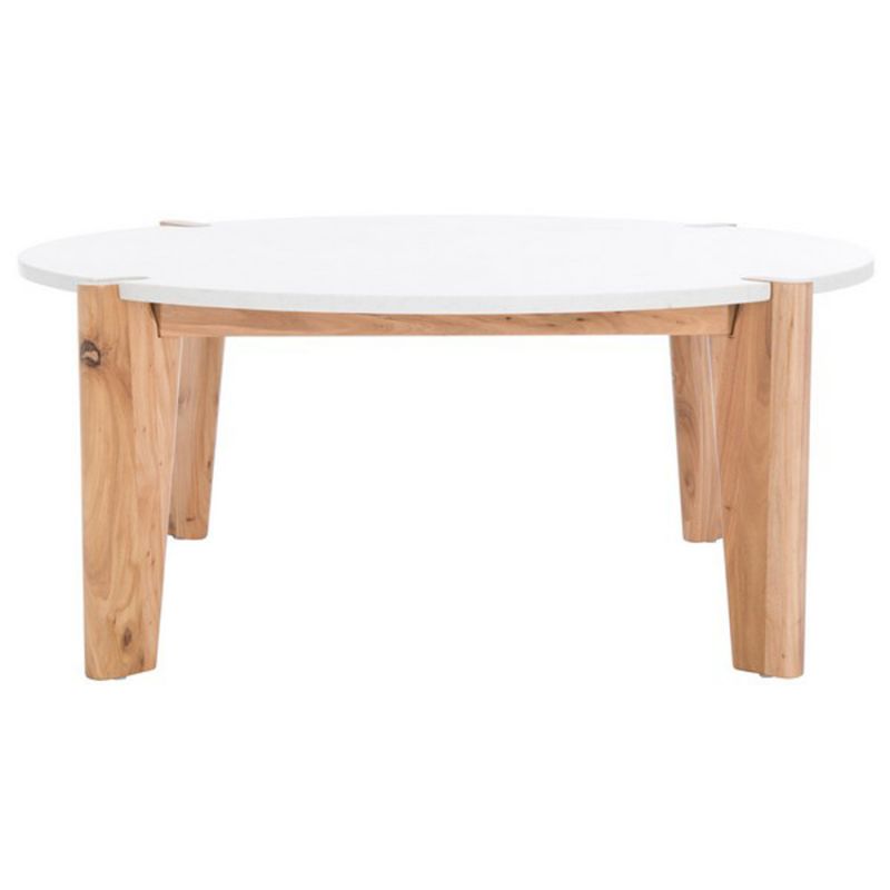Safavieh - Couture - Garcia Marble Top Coffee Table - Natural - White - SFV2306A