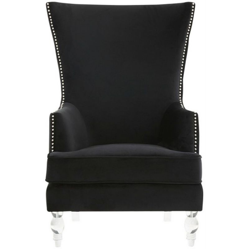 Safavieh - Couture - Geode Modern Wingback Chair - Black - SFV4745F