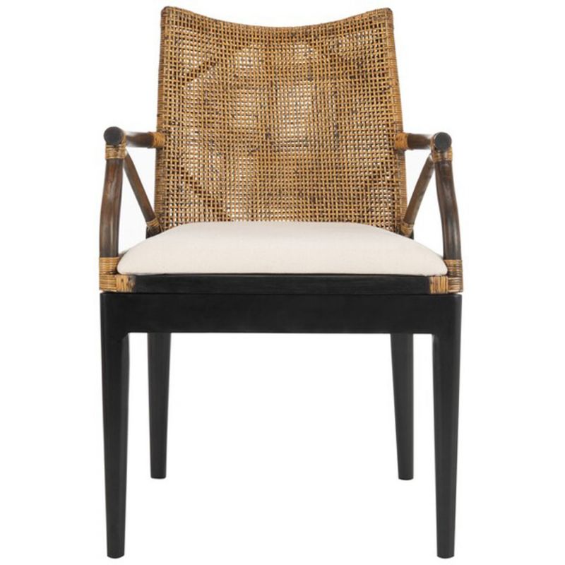 Safavieh - Gianni Arm Chair - Brown - Black - SEA4011A
