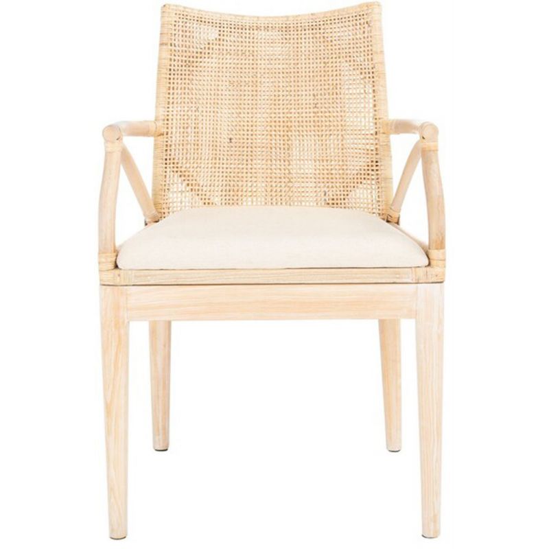 Safavieh - Gianni Arm Chair - Natural - White Washed - SEA4011B