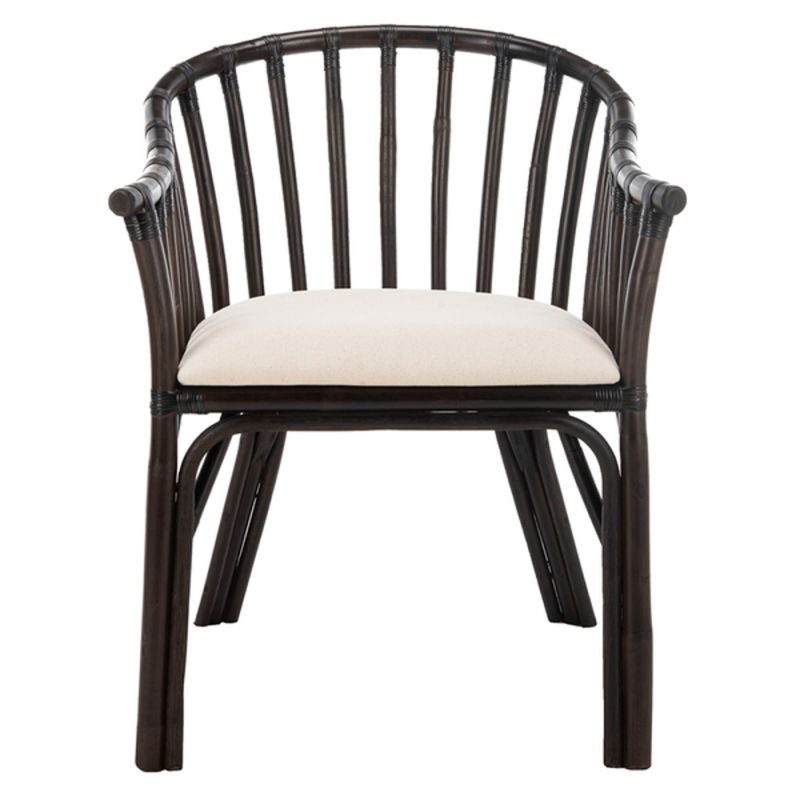 Safavieh - Gino Arm Chair - Dark Brown - White - SEA4017A