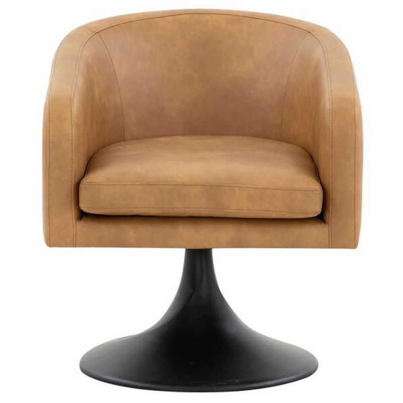 Safavieh - Couture - Gonzalez Pedastal Chair - Light Brown - Black - SFV4775A