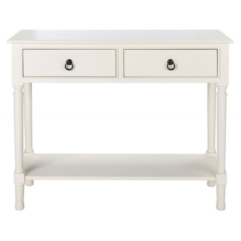 Safavieh - Haines 2Drw Console Table - Distrssed White - CNS5727D