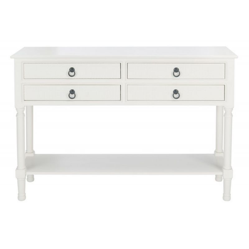 Safavieh - Haines 4Drw Console Table - Distrssed White - CNS5728D