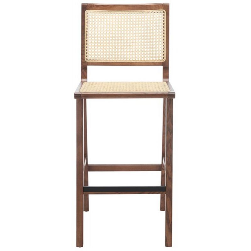 Safavieh - Couture - Hattie French Cane Barstool - Walnut - Natural - SFV4140D