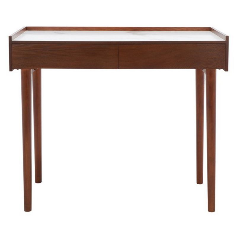 Safavieh - Henley 2 Drawer Desk - White Marble  - DSK2100F