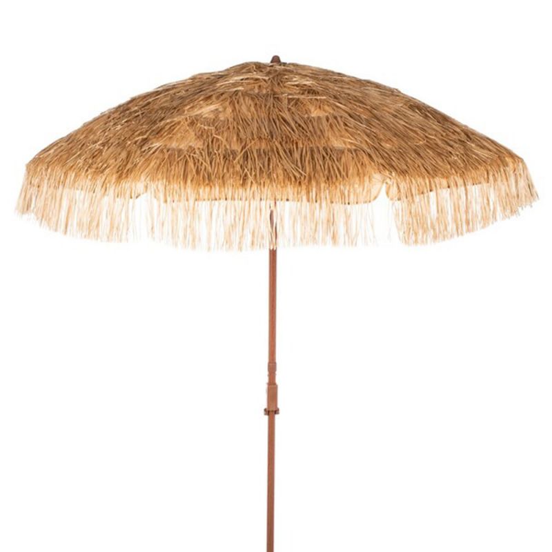Safavieh - Hilo 6.5' Tiki Beach Umbrella - Brown - PAT8512A