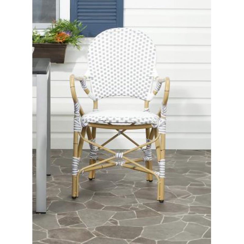 Safavieh - Hooper Arm Chair - Grey - White  (Set of 2) - FOX5209B-SET2