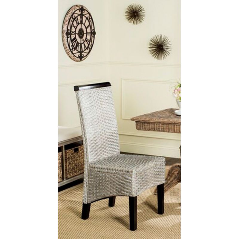 Safavieh - Ilya Wicker Dining Chair - Antique - Grey  (Set of 2) - SEA8017B-SET2