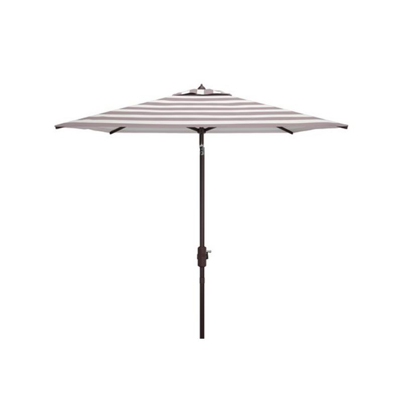 Safavieh - Iris 7.5' Square Umbrella - Grey - White - PAT8404D